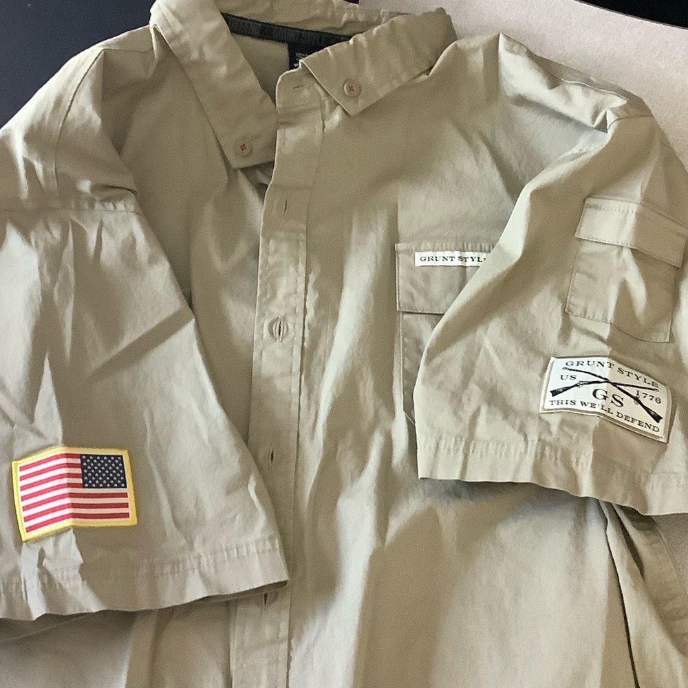 Grunt Style Men's Khaki Polo